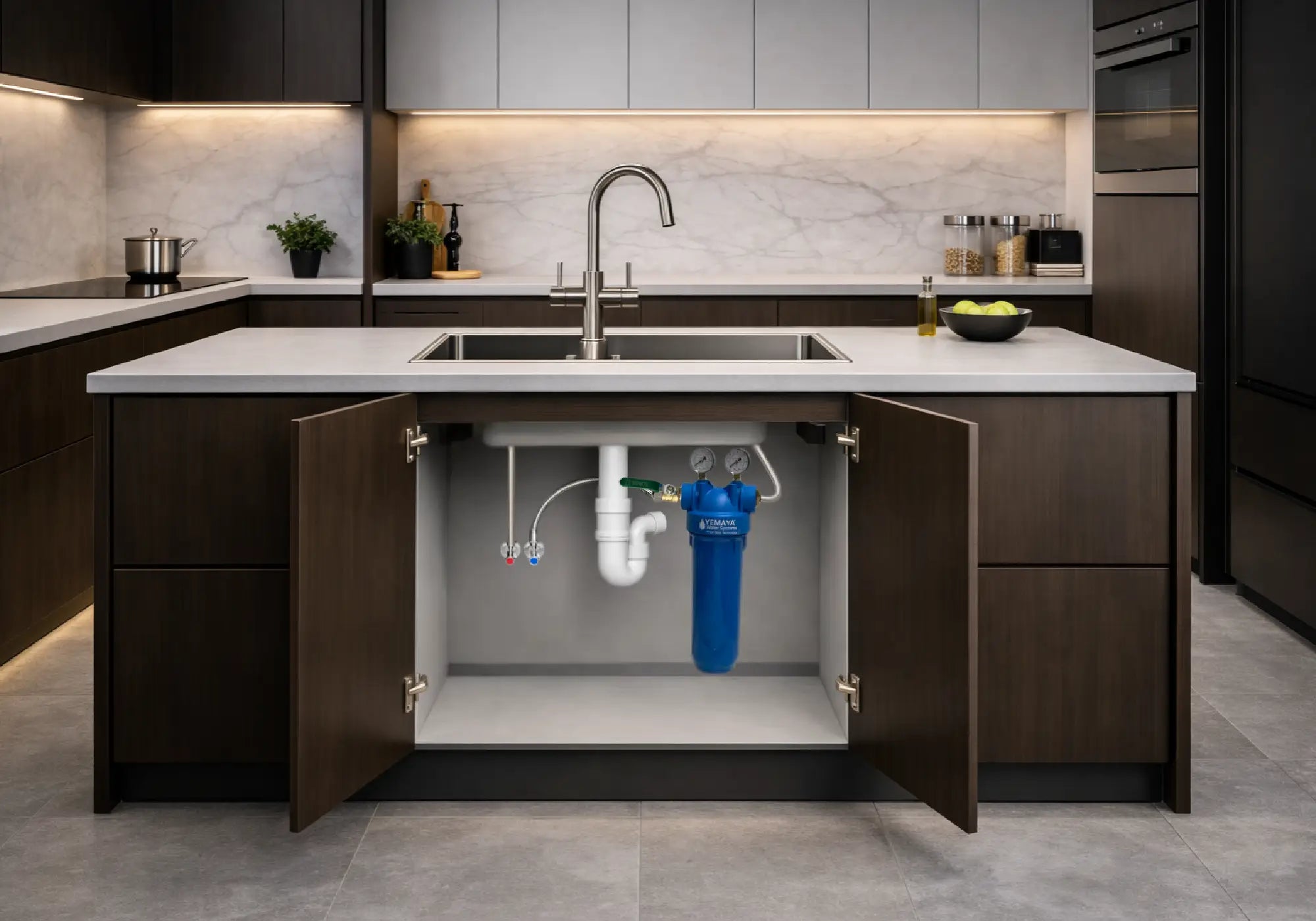 Küche mit  eingebauten YEMAYA® Home Single Unit